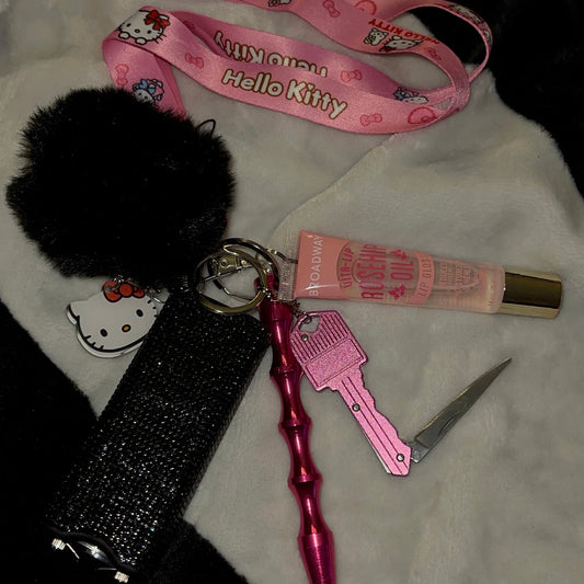 Pink Kitty Keychain